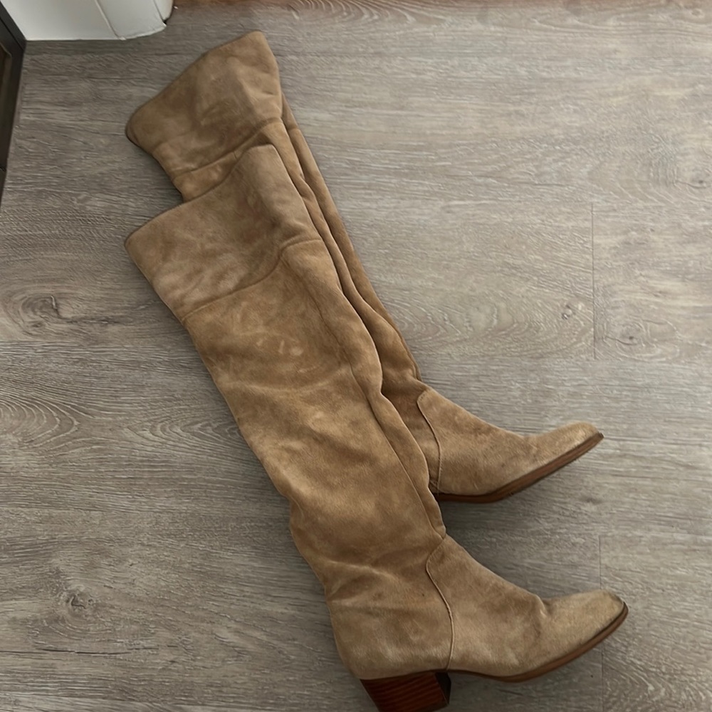 Franco Sarto Genuine Suede Thigh High Boots